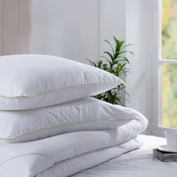 Maspar Essentials Clemmy Solid White Cotton Pillow-16