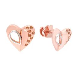 Malabar Gold and Diamonds 18k Gold Heart Earrings for Women-picture-48