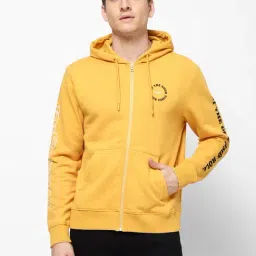 Wrangler Yellow Regular Fit Printed Hooded SweatShirt-picture-32
