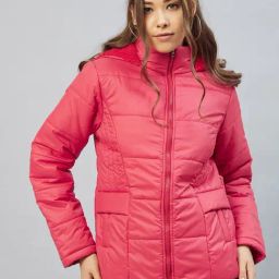 Carlton London Dark Pink Hooded Jacket-picture-31