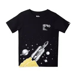 The Souled Store Kids Black Cotton Printed T-Shirt-picture-17