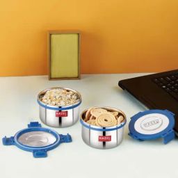 HAZEL Stainless Steel Air Tight & Leak Proof Lunch Boxes (525 ml) - Set of 2-39