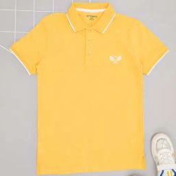 Pantaloons Junior Boys Primrose Yellow Cotton Solid T-Shirts-image-83