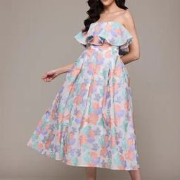 Label Ritu Kumar Multi Eloise Off-Shoulder Long Dress-image-6