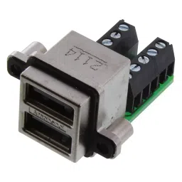 AMPHENOL COMMUNICATIONS SOLUTIONS STACKED USB CONN, 2.0 TYPE A, R/A, 8POS, MUSBC41130-image-84