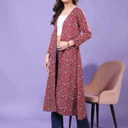 Cation Red Printed Shrug-30