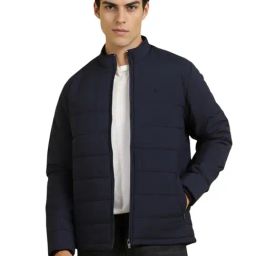 Allen Solly Navy Regular Fit Quilted Jacket-image-22