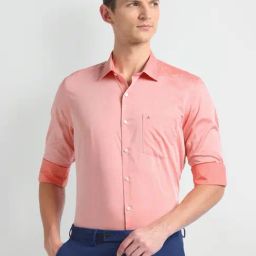 Arrow Red Cotton Regular Fit Shirt-picture-37