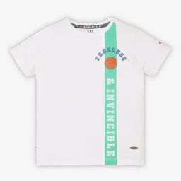 Ed-a-Mamma Kids White Printed T-Shirt-image-86