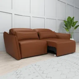 Durian Serena Brown Premium Leatherette 3 Seater Sofas-image-28