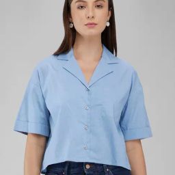 Izel Blue Regular Fit Casual Shirt-image-89