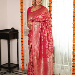 AVANTIKA FASHION Woven Design Zari Pure Silk Banarasi Saree-picture-37