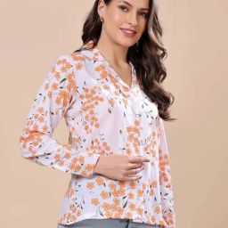 Cation White Cotton Printed Shirt-image-67