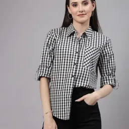 Style Quotient Black & White Checks Shirt-picture-17