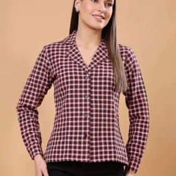 Cation Black & Red Cotton Chequered Shirt-image-29
