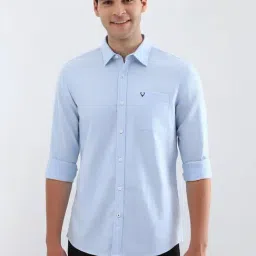 Allen Solly Blue Cotton Regular Fit Shirt-image-36