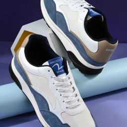 Spykar Men's ARCHER White & Blue Casual Sneakers-image-3