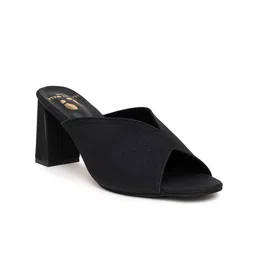 PLANET WALK Textured Block Peep Toes with Laser Cuts image 3