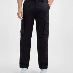 Pepe Jeans Black Cotton Straight Fit Trackpants-image-29