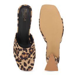 Truffle Collection Printed Suede Block Mules with Tassels image 5