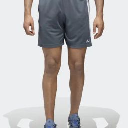 Adidas Sky Grey Regular Fit Striped Sports Shorts-image-51