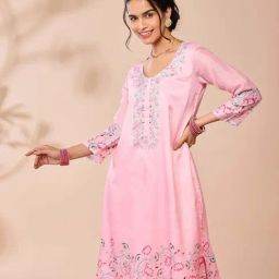 Daali Pink Regular Fit Printed Kurta-picture-10