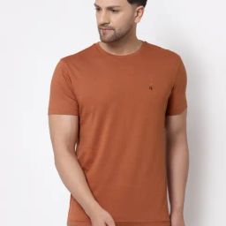 Red Tape Brown Cotton Regular Fit T-Shirt-image-15