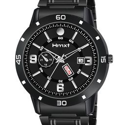 HMXT Men Printed Dial & Stainless Steel Straps Analogue Watch HMXT-124-42