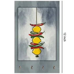 999Store Grey & Yellow MDF  Key Holder - Set of 1 image 4