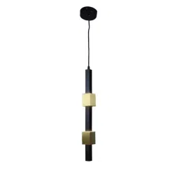 ELIANTE Lumnix Hanging Light Black and Gold Inbuilt LED For Lobby, Balcony, Bedroom, Hall, Drawing Room-image-36