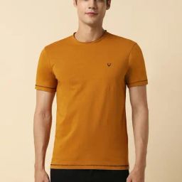 Allen Solly Orange Cotton Regular Fit T-Shirt-image-42