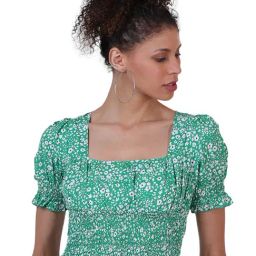 PRETTY LOVING THING Light Green Floral Print Crop Top-image-23
