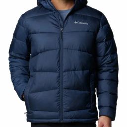 Columbia Collegiate Navy Regular Fit Quilted Sports Hoodie-image-11