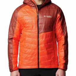 Columbia Maroon Regular Fit Colour Block Sports Hoodie-image-14
