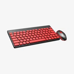 Portronics Key2 Combo Wireless Keyboard and Mouse Combo (Black and Red) image 1