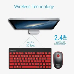 Portronics Key2 Combo Wireless Keyboard and Mouse Combo (Black and Red) image 3