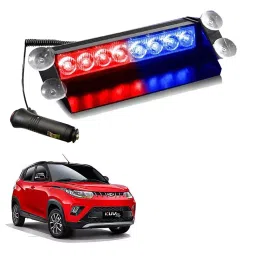Cartronics 8 LED Red Blue Police Flasher Light for Mahindra KUV 100-image-70