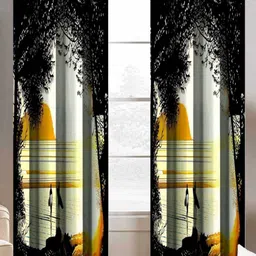 Aura Black & Orange Set of 2 Long Door-6