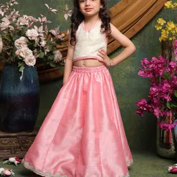 SAKA DESIGNS Girls Embellished Sequinned Ready to Wear Lehenga & Blouse-picture-20