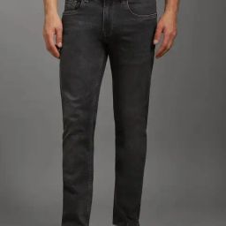 Louis Philippe Grey Cotton Slim Fit Jeans-image-75