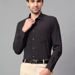 Cantabil Black Regular Fit Shirt-image-53