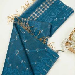 Soch Blue Woven Pattern Dupatta-image-71