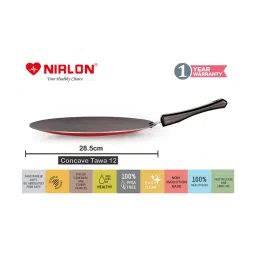 Nirlon Non-Stick Red Aluminium Cookware - Set of 6 Piece image 3