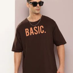 Dillinger Brown Loose Fit Printed T-Shirt-image-69