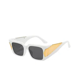 AUGEN Unisex Black Lens & White Oversized Sunglasses with-image-23