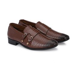G L Trend Men Tan Monk Shoes-image-64