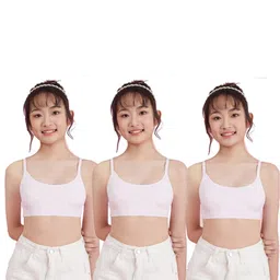 Girls Beginners Non Padded Teenager Full Coverage Cotton Bra-69