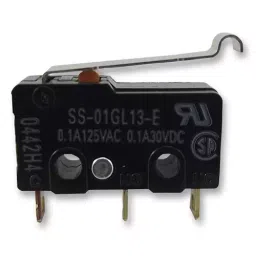 OMRON Microswitch, 0.1A, Sim Roller, Spdt, SS-01GL13-E-10