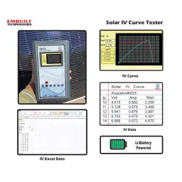 EMBUILT Solar IV Curve Tester 30/60 V 5/20 Amp TFT Color Display Class 0.2, SIVCT-1 image 2