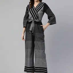 Cottinfab Striped Culotte Jumpsuit-picture-49